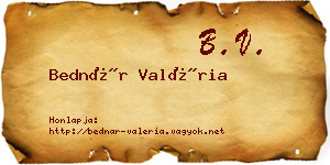 Bednár Valéria névjegykártya
