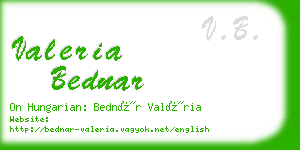 valeria bednar business card